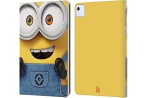 Head Case Designs sous Licence Officielle Despicable Me Bob Visage Plein Minions Coque en Cuir à Portefeuille Compatible avec Apple iPad Air 2020/2022