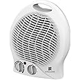 Straame Upright Portable Fan Heater with Variable Thermostat, 2 Heat Settings & Fan Mode Room Electric Heater, Easy to Use, Compact Design with Carry Handle Heater. (Upright Fan Heater 2000 Watts)