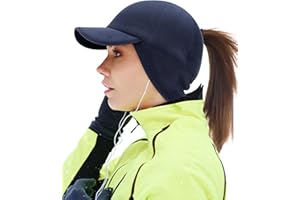 Gisdanchz Gorra Mujer Invernale de Cola Caballo con Orejeras - Apto para Cualquier Tipo de Cabello