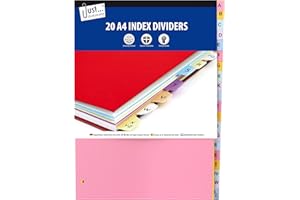 Just Stationery-Confezione da 20 Divisori A indice A-Z, formato A4