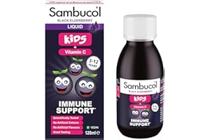 Sambucol Natural Black Elderberry Kids Liquid | Vitamin C | Immune Support Supplement | 120ml