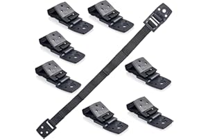 Sangles Anti-Basculement pour Télévision et Meubles Bébé Earth - Lot de 8 Attaches Solides avec Fixation pour TV, Placard et Plus - Sécurité des Enfants et Bébés - Bloque-porte Offert - Noir