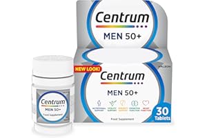 Centrum Men 50+ Multivitamins & Mineral Supplements, 23 essential nutrients including vitamin D, C, Zinc, Daily Multivitamin Tablets, 30 ct