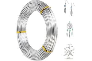 FISYNUG Fil di Alluminio Modellabile 3 mm x 15 m Filo di Alluminio per Fioristi Filo Antiruggine, per Lavori di Bricolage e Creazione di Gioielli (Argento)
