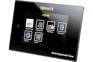 Albrecht DR 53 Digitalradio-Adapter, DAB+, UKW & Musik-Streaming Tuner für Stereoanlagen, 27251, mit Farb-Display, Fernbedienung & Seniorenmodus