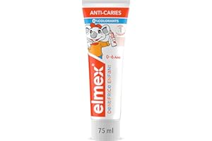 ELMEX - Dentifrice Bébé et jeune enfant , protège les dents de lait, anti-caries, 0 colorants - Dès le premier brossage - 0-6 Ans, 75ml