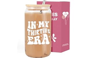 VivaJoy 30th Birthday Gifts for Women, 30th Birthday Creative Travel Mug, Coke Cup, Glass Mug, Interesting Personalized Mug, Gift for Best Friend Female Mum Wife Daughter Sister Girlfriend