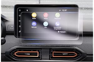 GAFAT [Lot de 2] Dacia Sandero 3/Sandero Stepway | Jogger Logan 3 2021-2024 2025 Films de Protection d'Écran, 8" Nano Film pour Sandero Media Nav, Antichocs, 6H Anti-rayures