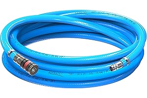 AUPROTEC set de manguera de aire comprimido Ø 13 mm interior, 5 m de PVC con acoplador rápido S2000 para compresores de aire, manguera para compresor AUPROTEC de alta flexibilidad