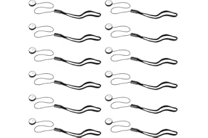 Jubaopen 12PCS Lens Cap Holder Camera Lens Cap Keeper Front Lens Cap Cover Leash Lens Universal Prevent Lens Cap Lost Plastic Cap Anti-lost Rope for Various Types of Cameras(25cm, Black)