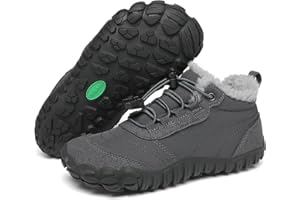 SAGUARO Barefoot Botas de Invierno Niños Cómodas y Lígeras con Forrados Caliente - Will Ⅰ, Talla 25-36