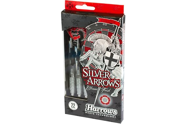 HARROWS Fléchettes en argent - Pointe en acier - Corps en laiton 22GM