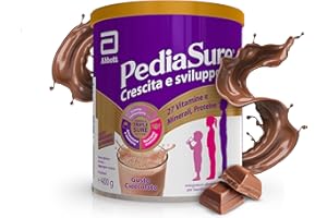 PEDIASURE Crescita e Sviluppo, Integratore Alimentare per Bambini da un anno in su, Multivitaminico con 27 Vitamine e Minerali e Proteine, Confezione 400g, gusto Cioccolato