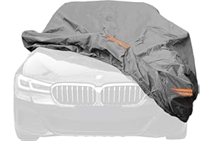 Auto Accessori Lupex - Funda para coche moldeada impermeable, resistente a la intemperie, talla XXL para sedán de hasta 570 cm, tejido Peva 85 g, para exterior e interior, gris