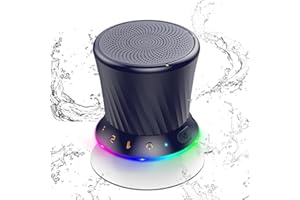 ZYHKON Bluetooth Shower Speaker, Portable Bluetooth 5.3 Speaker, HIFI Stereo Sound, Built-in Mic, Dynamic Lights, IPX7 Waterproof Wireless Speakers with Suction Cup for Bathroom/Party/Beach/Gift, Blue