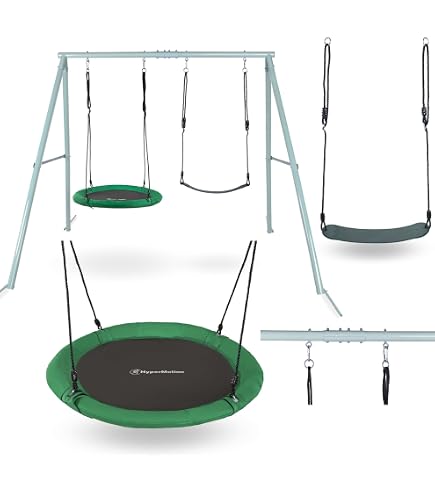 vidaXL Altalena a Nido con Bandierine Robusto Resistente Comodo Altalena Dondolo da Giardino Divertimento Bambini Gioco all'Aperto 165x70 cm