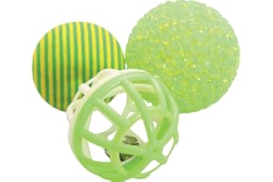 Zolux Pack de 3 Balles Jouets Variées pour Chat 4 cm