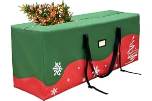 Fayavoo Christmas Tree Storage Bag Heavy Duty 600D Oxford Christmas Tree Bag, Christmas Tree Storage Box Fits Up to 8Ft Tree, Xmas Tree Bag With Reinforced Handles & Zipper Christmas Storage Container