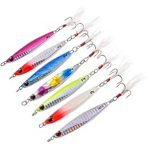 THKFISH 5 Esche Cucchiaio Metalliche Per Jigging – Multicolore, Per Trota, Spigola, Acqua Dolce E Salata - Foto 4