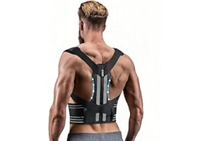 Aollop Posture Corrector Men and Women - Adjustable Spine Align Back Brace Posture Corrector to Improve Lumbar Support and Lower Back Pain Relief, Posture Support Belt for Scoliosis Hunch (35' - 47')