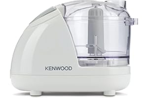 Kenwood Mini Chopper, 0.35 Litre Dishwasher Safe Bowl, 2 Speeds, Rubber Feet for Food Chopper Stability, 300 W, CH180B, Assorted