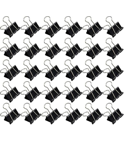 90PCS Binder Clips, Black Foldback Clips, 4 Sizes Bulldog Clips (15mm - View #5