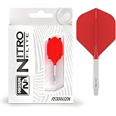RED DRAGON Darts - Nitro Flite Integrated Flight System and Shaft - No.2 Shape and Design - Available in Short, Intermediate