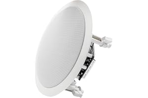 GERMANY FOXAVFOX Fox FXCS-62510CX - Altavoz de techo coaxial (6", 2,5/5/10 W, 100 V, carcasa de plástico), color blanco