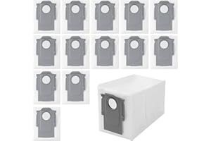 BUCOMTU 14 sacs à poussière aspirateur robot pour Roborock Saros 10R/Saros 10/Q Revo/Qrevo Pro/Qrevo MaxV/S8 MaxV Ultra/Qrevo Master/Qrevo Slim, accessoires, sacs à poussière de grande capacité