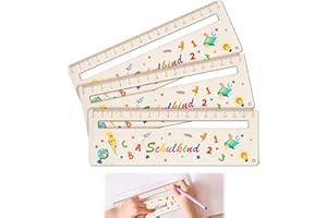 Ntwdby Lesehilfe Lesezeichen Kinder 1 Klasse, 3 Stück Lesehilfe und Lineal für Schulkind Personalisiert, 17 cm Lesezeichen Holz Lineal, Geschenke für Mädchen und Jungen zum Schulanfang