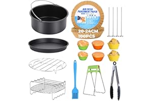 Air fryer accessoires XL, Accessoires pour friteuses à air,Les accessoires de l'air friteuse, air fryer accessoire Pour 5L,5.2L,5.5L,6L,7.5L,XXL air fryer 8L