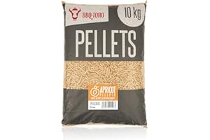 BBQ-Toro Grillpellets Aprikose aus 100% Aprikosenholz | 10 kg | Aprikosenpellets für Grill, Smoker, Pellet-Pizzaofen und Heizungsanlagen | Grillpellets Smoker, Holzpellets Smoker, Pellets zum Heizen