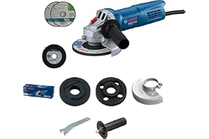 BOSCH Professional GWS 800 Angle Grinder | 800W Power | No-load Speed of 11000 RPM | 2 Cutting and 1 Grinding Wheel| M10 Grinding Spindle Thread | 100 mm Disc | 1 Year Warranty