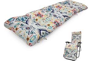 Dubbulon Chaise Longue Bain Soleil, Coussin Transat Jardin Exterieur, Matelas pour Transat, Coussin Transat pour Fauteuil Relax Lounge, Coussin Transat Jardin Intérieur Extérieur