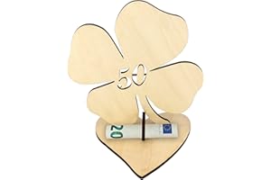 TAKULA Biglietto Auguri 50 Anni Legno.,Idee Regalo Biglietto Auguri 50 anni Feste Compleanno Decorazioni 50 Anni Anniversario Regalo Nozze d'Oro Matrimonio 50 Numero