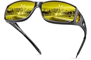 URUMQI Fit Over Glasses Sunglasses Womens Men with UV400 Protection, Anti Glare Sunglasses Over Glasses, Polarised Wrap Around Sun Glasses Suitable for Daily Wear & Outdoor