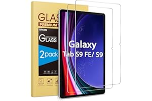 SPARIN Screen Protector for Samsung Galaxy Tab S9 FE 10.9"/S9 2023 and Galaxy Tab S8/S7 11 inch, 2 Pack Tempered Glass with S Pen Compatible, 9H Hardness, Bubbles-Free