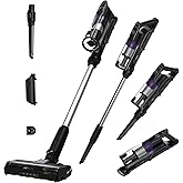 Hoover HF1 Plus Aspirateur Balai sans Fil Puissant Léger,165W, Brosse Anti-emmêlement, Multi-sols Eclairage LED, Mode Turbo, 