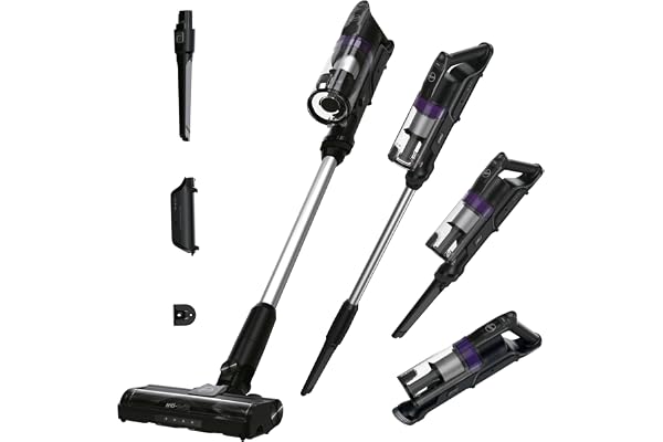 Hoover HF1 Plus Aspirateur Balai sans Fil Puissant Léger,165W, Brosse Anti-emmêlement, Multi-sols Eclairage LED, Mode Turbo, Vidage 1 clic, Batterie Amovible, Position Parking HF1PZ10H