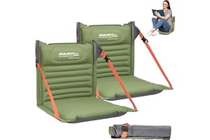 EULANT Coussin de Stade Gonflable avec Dossier, Résistant à l'eau Sièges au Sol avec Dossier, Chaise Plage pour Camping Kayak Randonnée Evénements Sportifs Concerts
