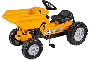 ‎BIG SPIELWARENFABRIK BIG - Jim Dumper - Kinderkipper Spielfahrzeug, 3-fach verstellbarer Sitz, wetterbeständiges Kunststoffmaterial, Speichenlenkrad mit verstellbarer Hupe, für Kinder ab 3 Jahren