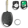 433MHZ 3 Buttons Remote Car Key Fob with ID60 Chip for Ford Ka Mondeo Focus Festiva Transit Connect with Key Ring
