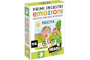 Headu - Primi Incastri Emozioni - Manualità e Curiosità per i più Piccoli, per Bambini 1-4 Anni, Un Gioco Educativo Made in Italy