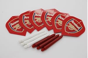 TARGET Bullydarts Gunners football standard dart flights & stems set (2 flights / 2 stems, medium - 48mm)
