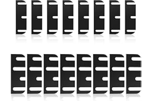 16 Pack Door Hinge Shims for Door Hinge Repair Kit, COITEK 8 Pcs 3.5 Inch & 8 Pcs 4 Inch Plastic Shims Stock for Doors, Cabinets Hinge Repair, 0.04 Inch Thickness (Black)