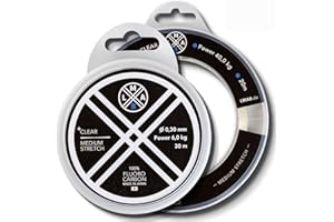 LMAB Fluorocarbone 100 Pro - de 0,15 mm à 1,00 mm, Made in Japan, extrêmement résistant, Bas de Ligne, Tête de Ligne, Ligne de Guidage Invisible, Fluorocarbon