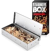 UIRIO Barbek&uuml; t&uuml;ts&uuml;leme kutusu, paslanmaz &ccedil;elik talaş kutusu, dumanlı barbek&uuml; aromalı et, gazlı ve k&ouml;m&uuml;r ızgarası i&ccedil;in