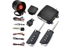 MASO Style 14 Car Central Lock Universal Auto Remote Central Kit Vehicle Door Lock with Shock Sensor + Contorl Box + 2 Replacement Remote Contorl for Car Central Door Lock