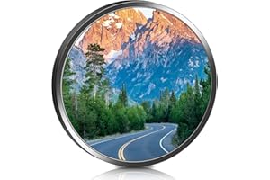 AICHARYNIC Verkehrsspiegel: 30 cm Konvexspiegel, Weitwinkel Spiegel Konvex Rund, Parabolspiegel, Panoramaspiegel für Garage, Verkehr, Einfahrten, Hof, Lager, Verwendung im Freien und in Innenräumen, Schwarz