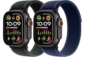 SURUNDO Trail Loop Nylon Strap - Compatible with Apple Watch Ultra 2 Strap/Ultra Straps 49mm 45mm 44mm Men Women, Braided Elastic Weave Sport Band for iWatch Ultra 2, iWatch Ultra Series 10 46mm SE/9/8/7/6/5